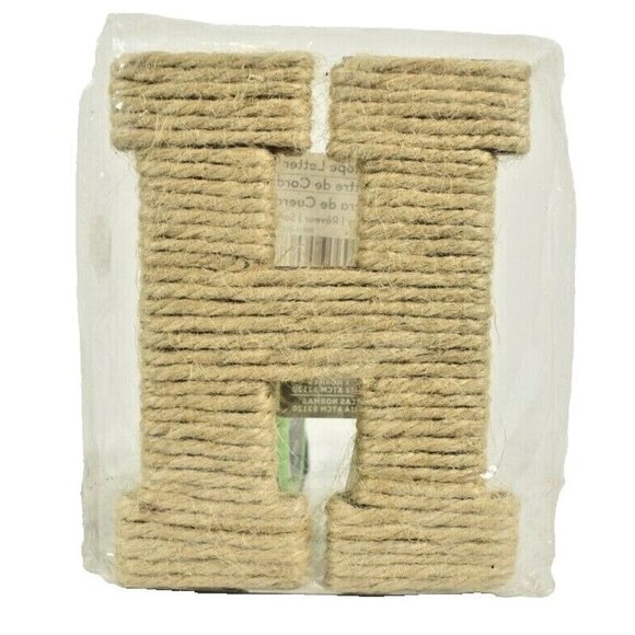 Michaels Dreamy Jute Rope Letter H New Alphabet Initial 4 x 5 Wall Art Decor - Picture 1 of 2